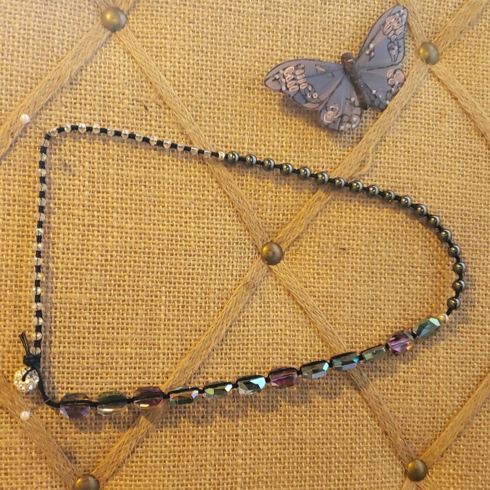 Stunning Dark Multi-Beaded Necklace